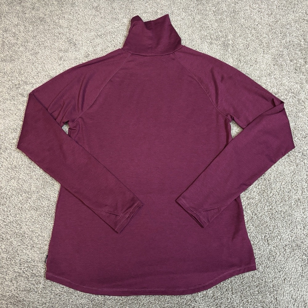 Eddie‎ Bauer Women's Active Funnel Neck Long Sleeve Top Pullover | Small Purple - Picture 3 of 6